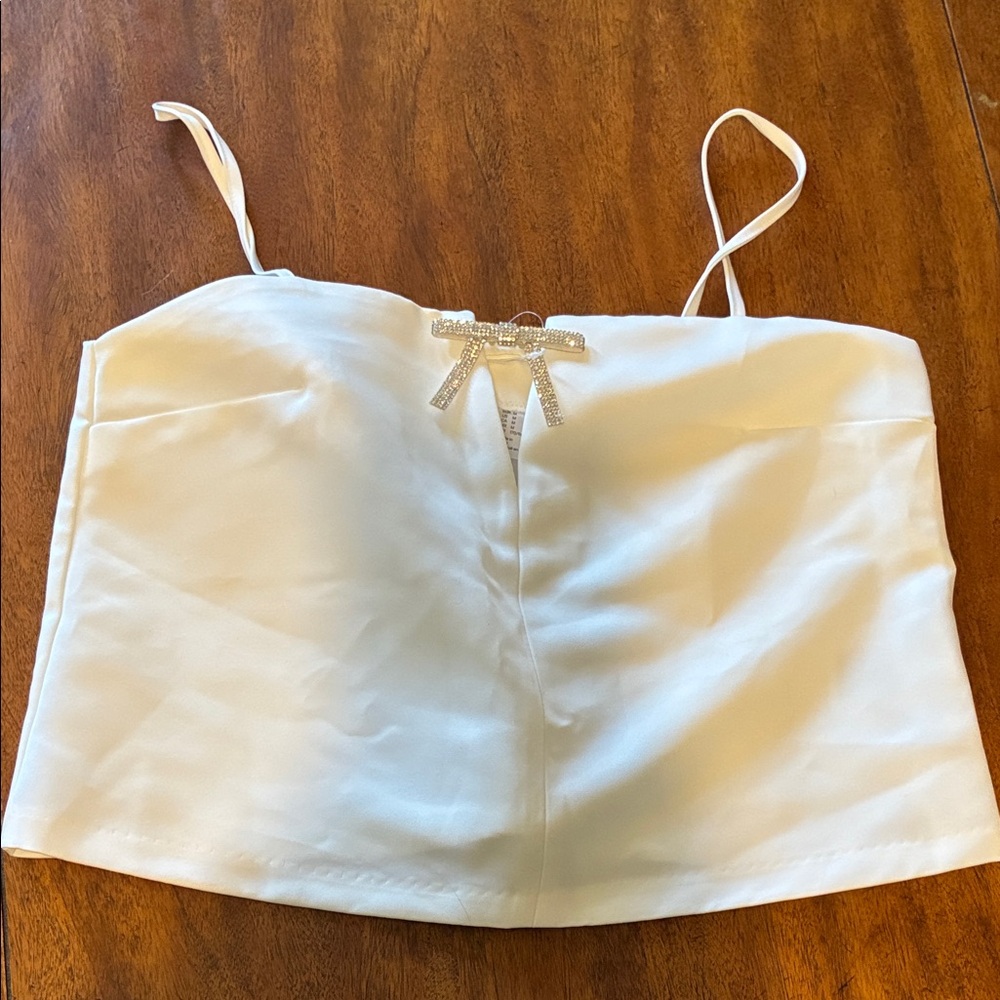 H&M Cream Satin Top
